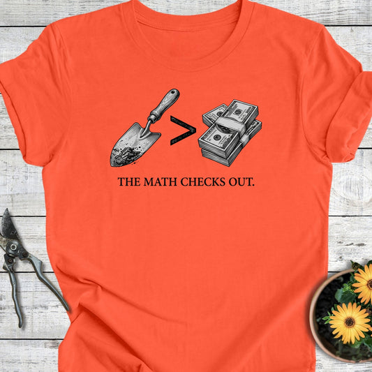 Printify T-Shirt Coral / S Checks Out T-Shirt