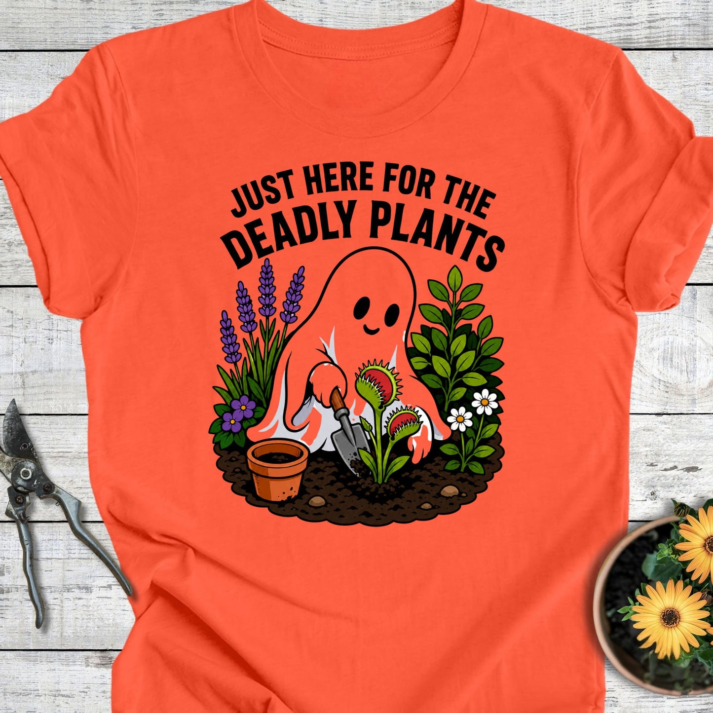 Printify T-Shirt Coral / S Deadly Plants T-Shirt