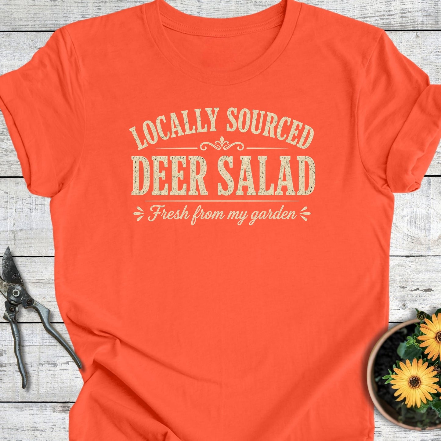 Printify T-Shirt Coral / S Deer Salad II T-Shirt