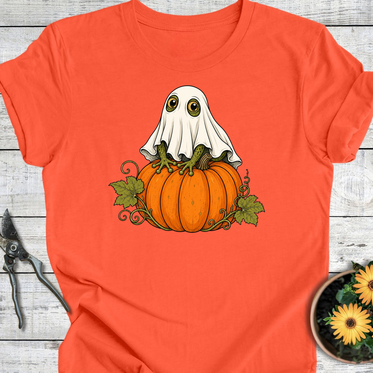 Printify T-Shirt Coral / S Garden Ghost T-Shirt