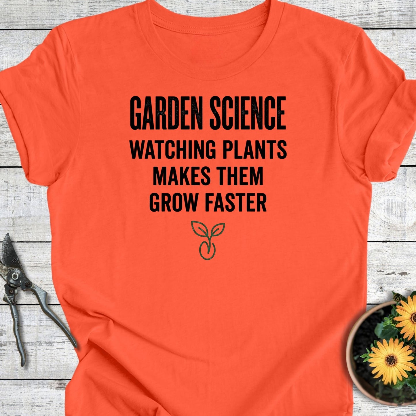 Printify T-Shirt Coral / S Garden Science T-Shirt