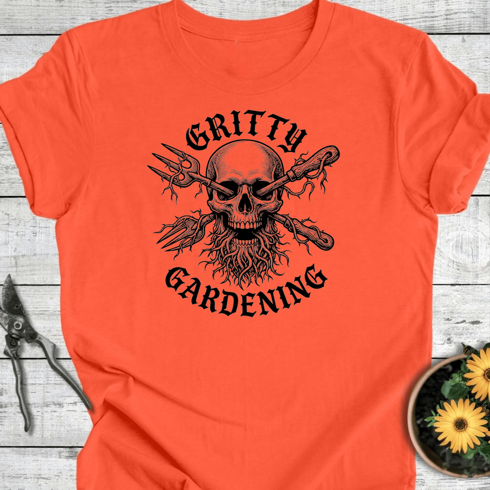 Printify T-Shirt Coral / S Gritty Gardening T-Shirt