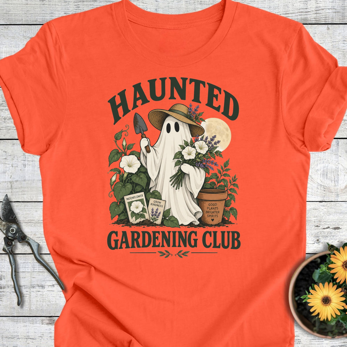Printify T-Shirt Coral / S Haunted Club T-Shirt