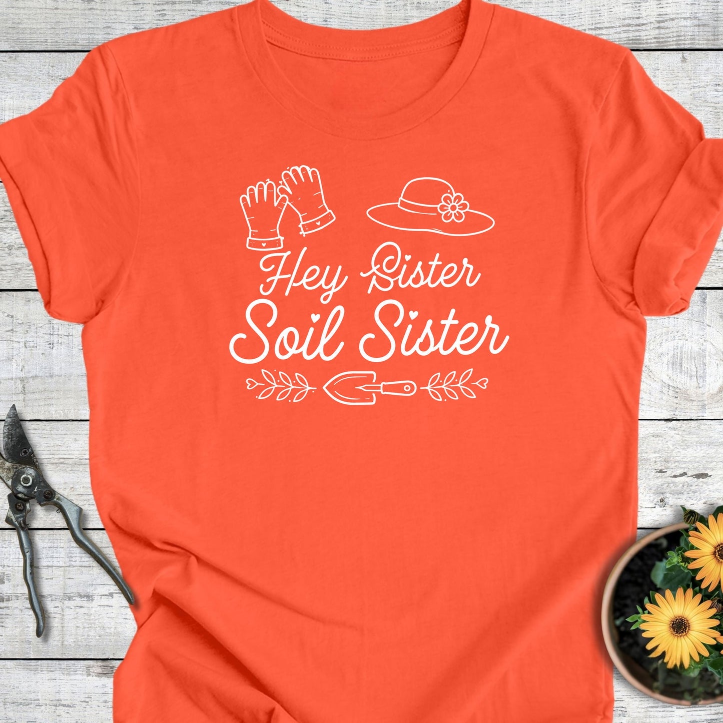 Printify T-Shirt Coral / S Hey Sister T-Shirt
