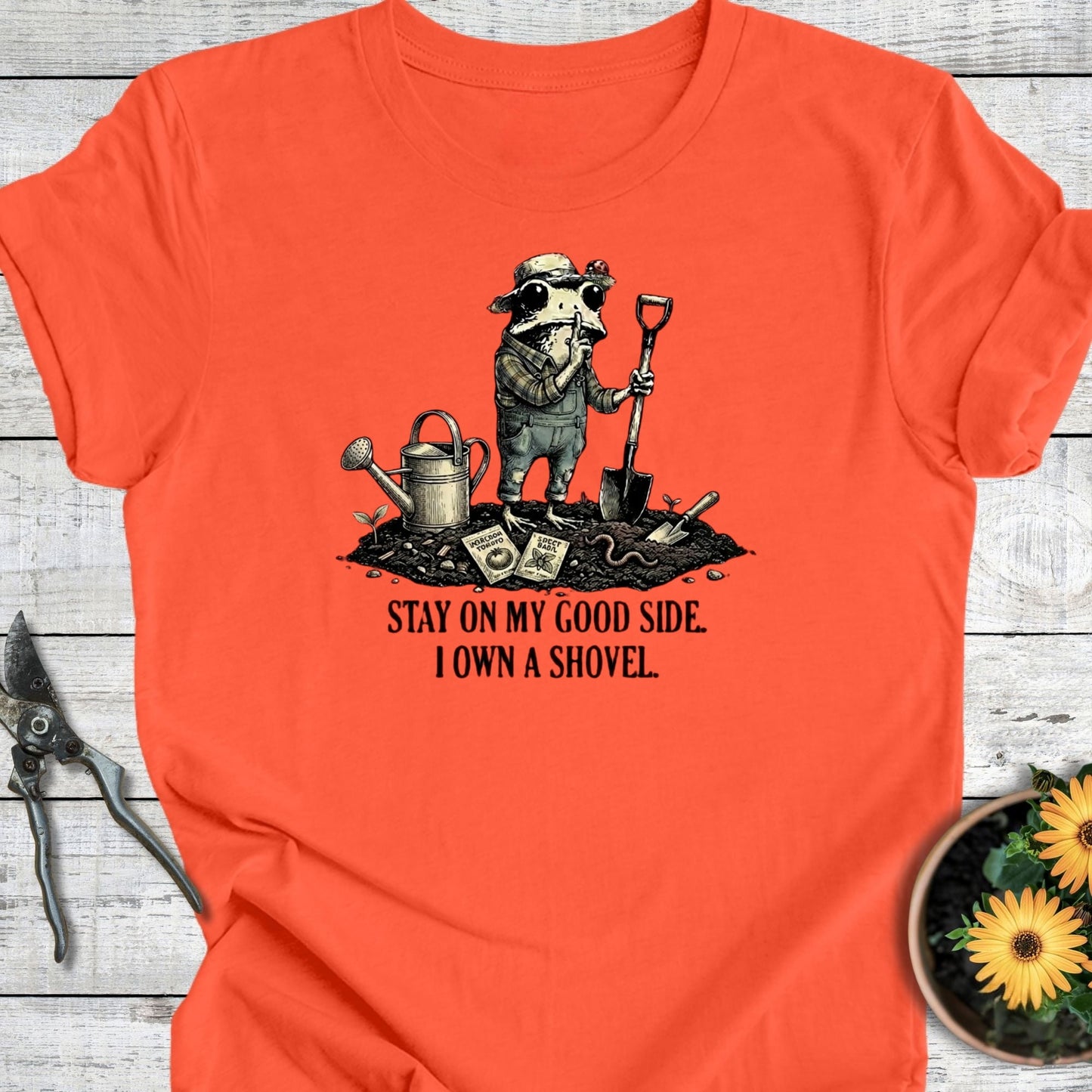 Printify T-Shirt Coral / S I Own A Shovel T-Shirt