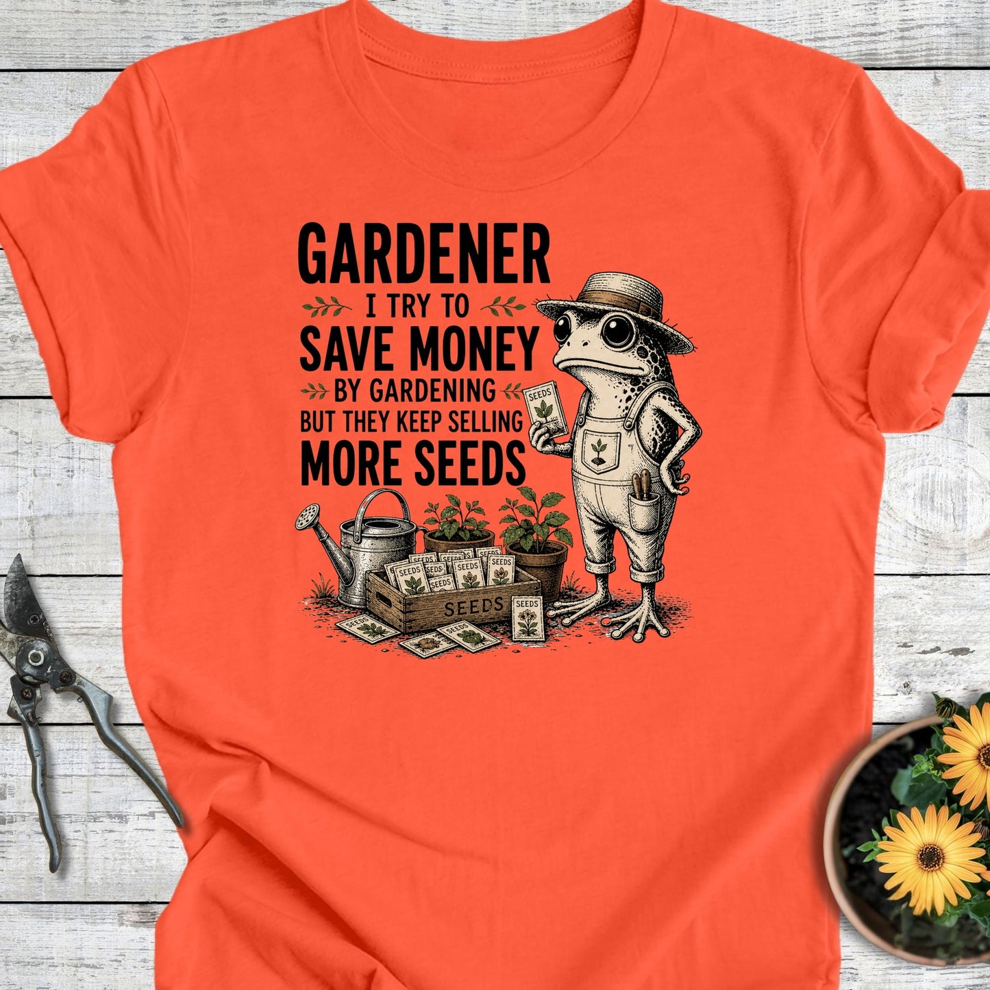 Printify T-Shirt Coral / S I Try Gardener II T-Shirt