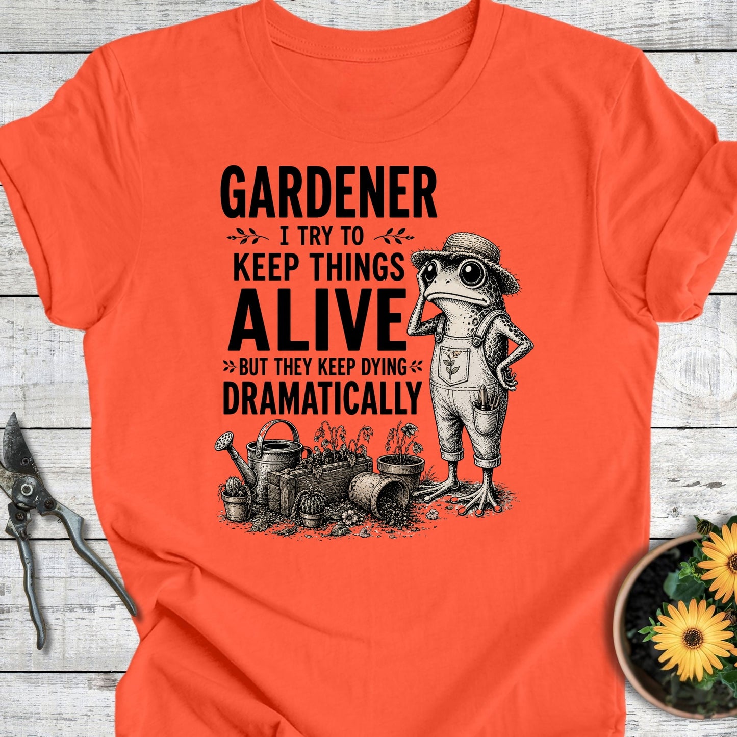 Printify T-Shirt Coral / S I Try Gardener T-Shirt