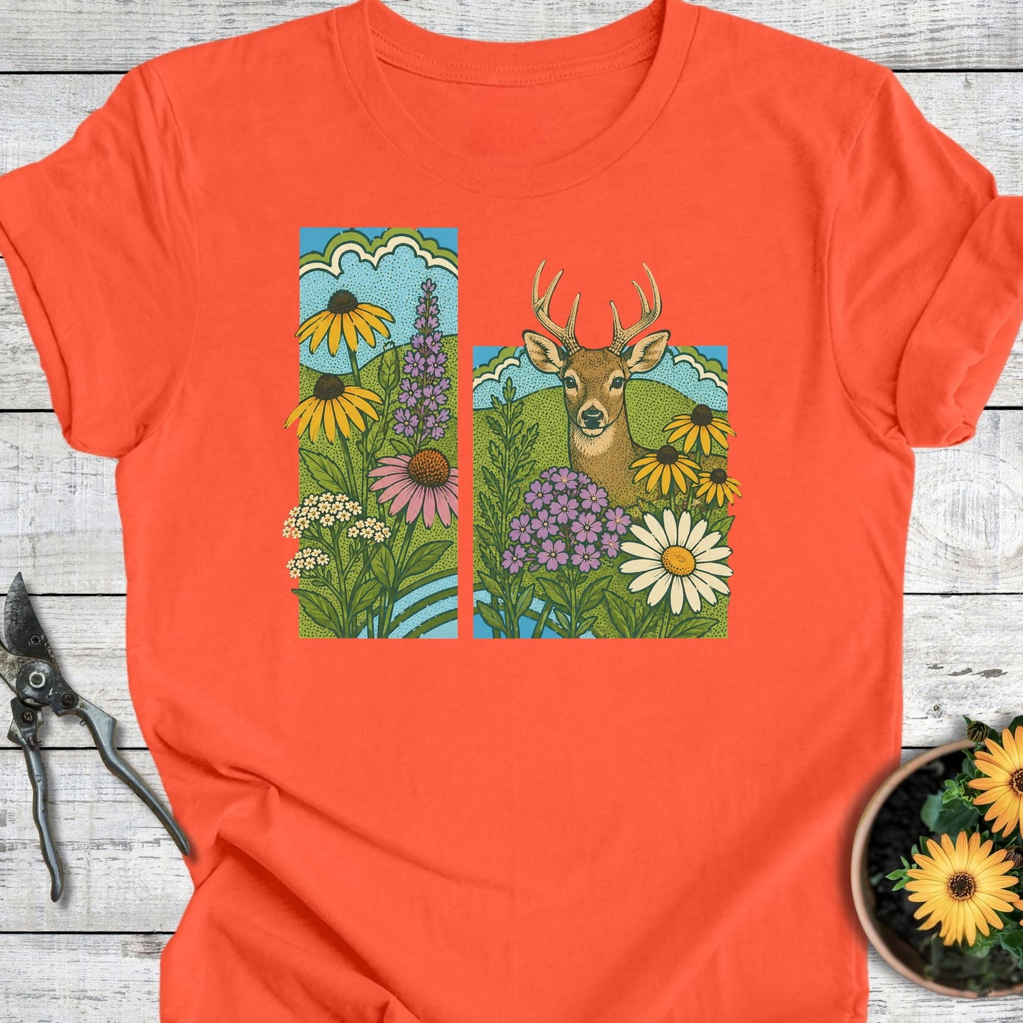 Printify T-Shirt Coral / S Meadow  Watch T-Shirt