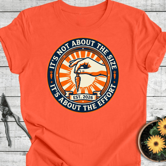 Printify T-Shirt Coral / S Not About The Size T-Shirt