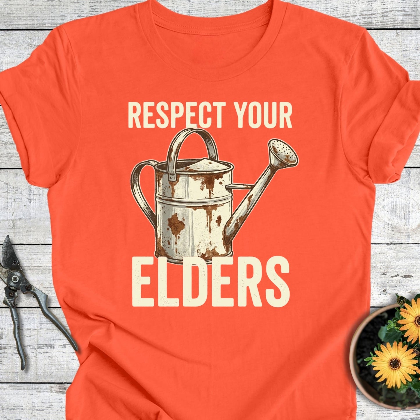 Printify T-Shirt Coral / S Respect Your Elders T-Shirt