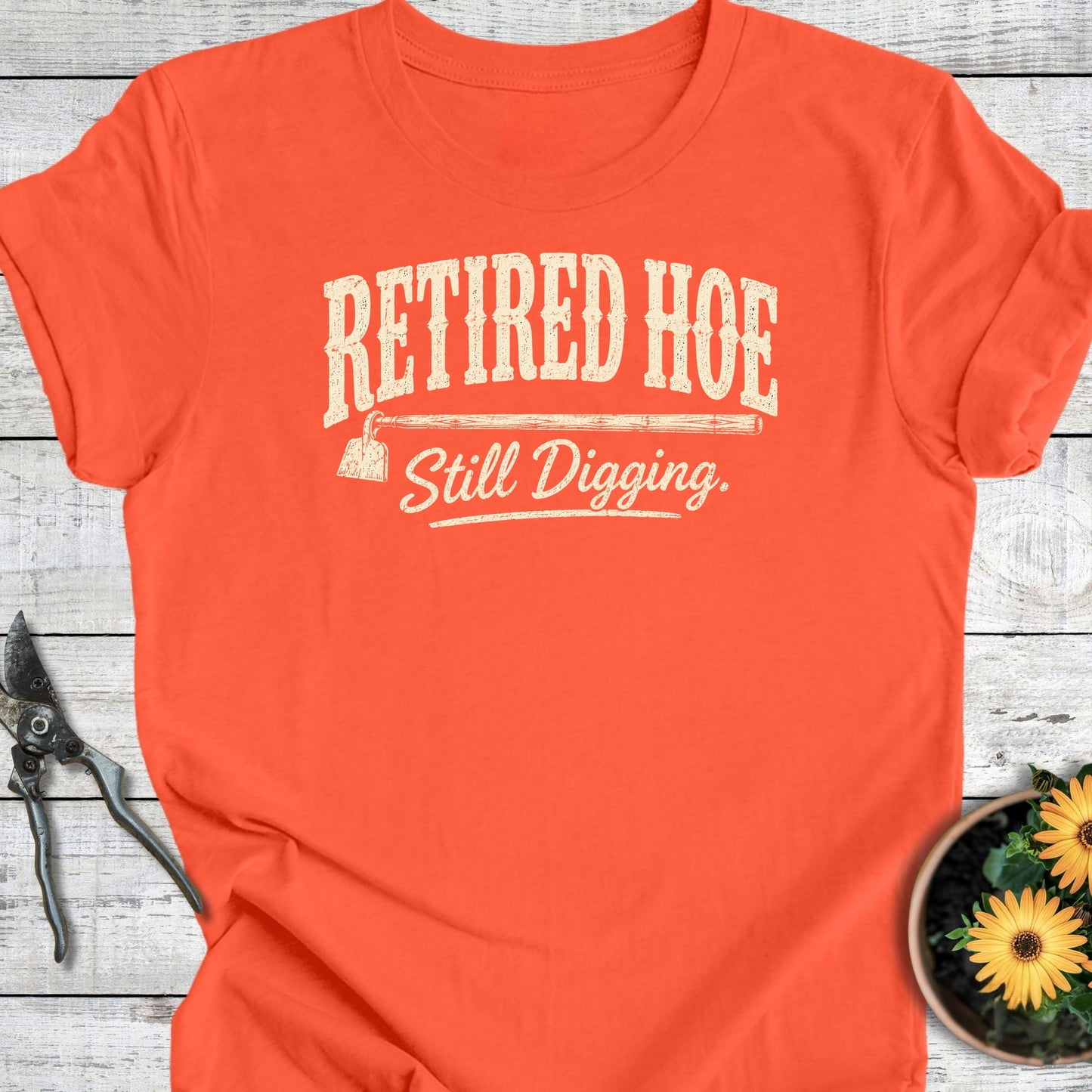Printify T-Shirt Coral / S Retired Hoe T-Shirt