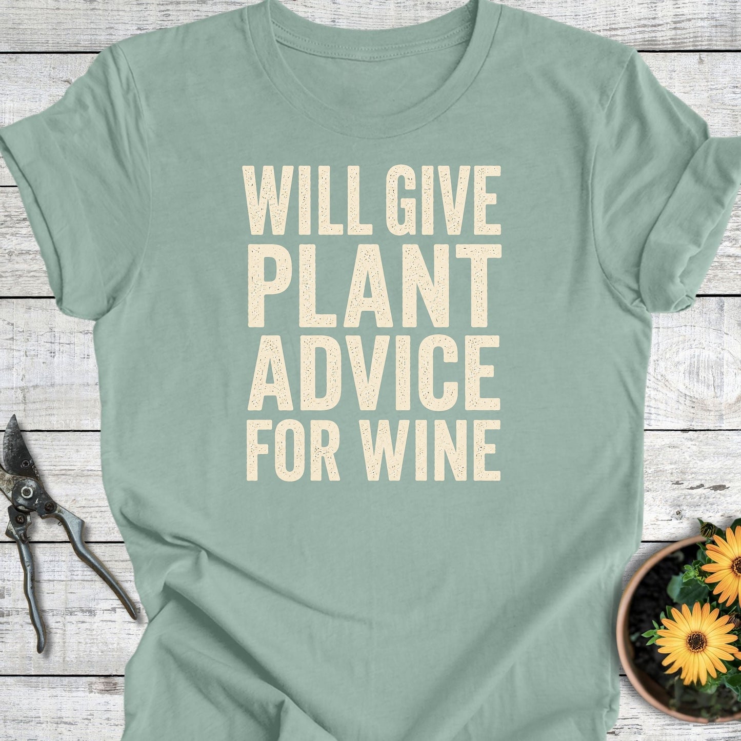 Printify T-Shirt Dusty Blue / S Advice for Wine T-Shirt