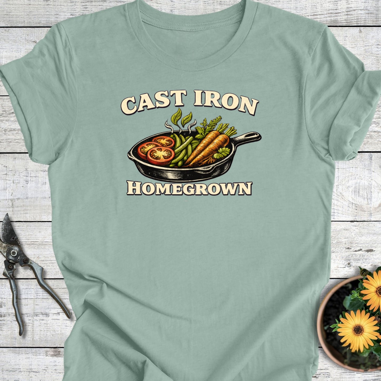 Printify T-Shirt Dusty Blue / S Cast Iron T-Shirt