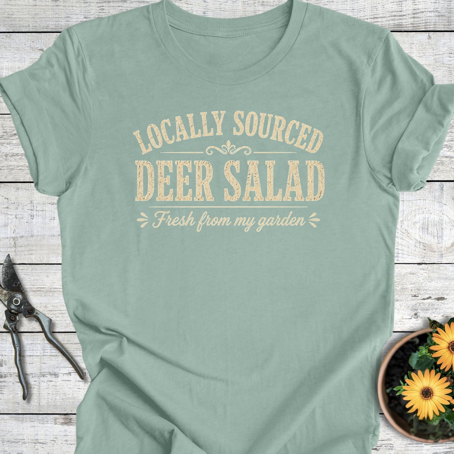Printify T-Shirt Dusty Blue / S Deer Salad II T-Shirt