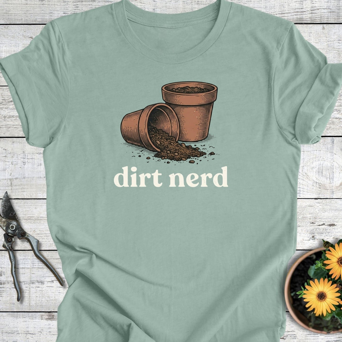 Printify T-Shirt Dusty Blue / S Dirt Nerd T-Shirt