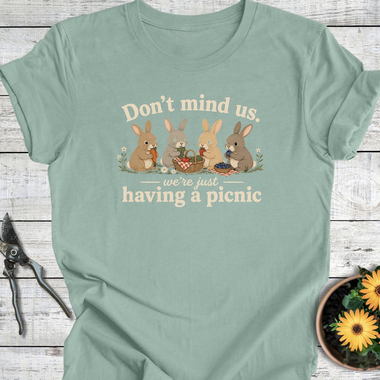 Printify T-Shirt Dusty Blue / S Don't Mind Us T-Shirt
