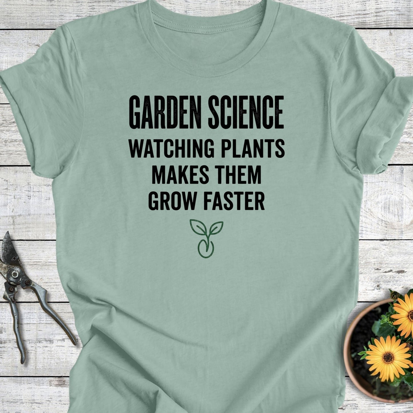 Printify T-Shirt Dusty Blue / S Garden Science T-Shirt