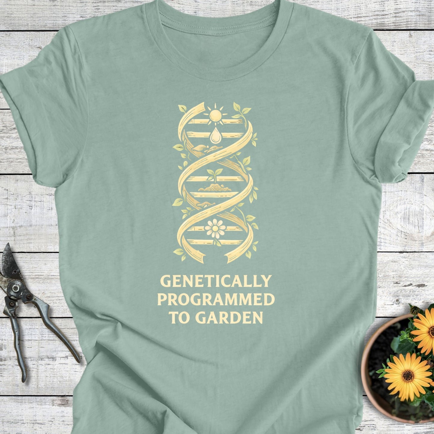 Printify T-Shirt Dusty Blue / S Genetically Programmed T-Shirt