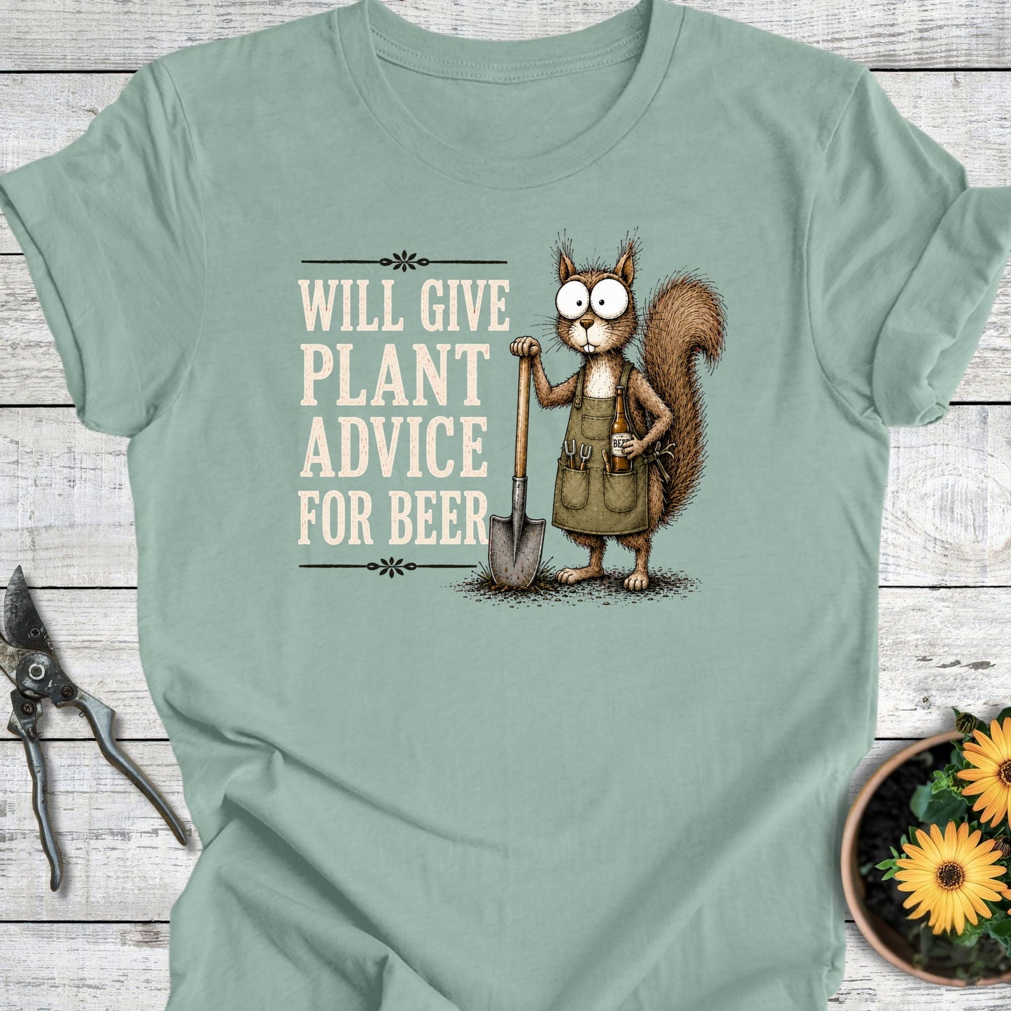 Printify T-Shirt Dusty Blue / S Give Plant Advice T-Shirt