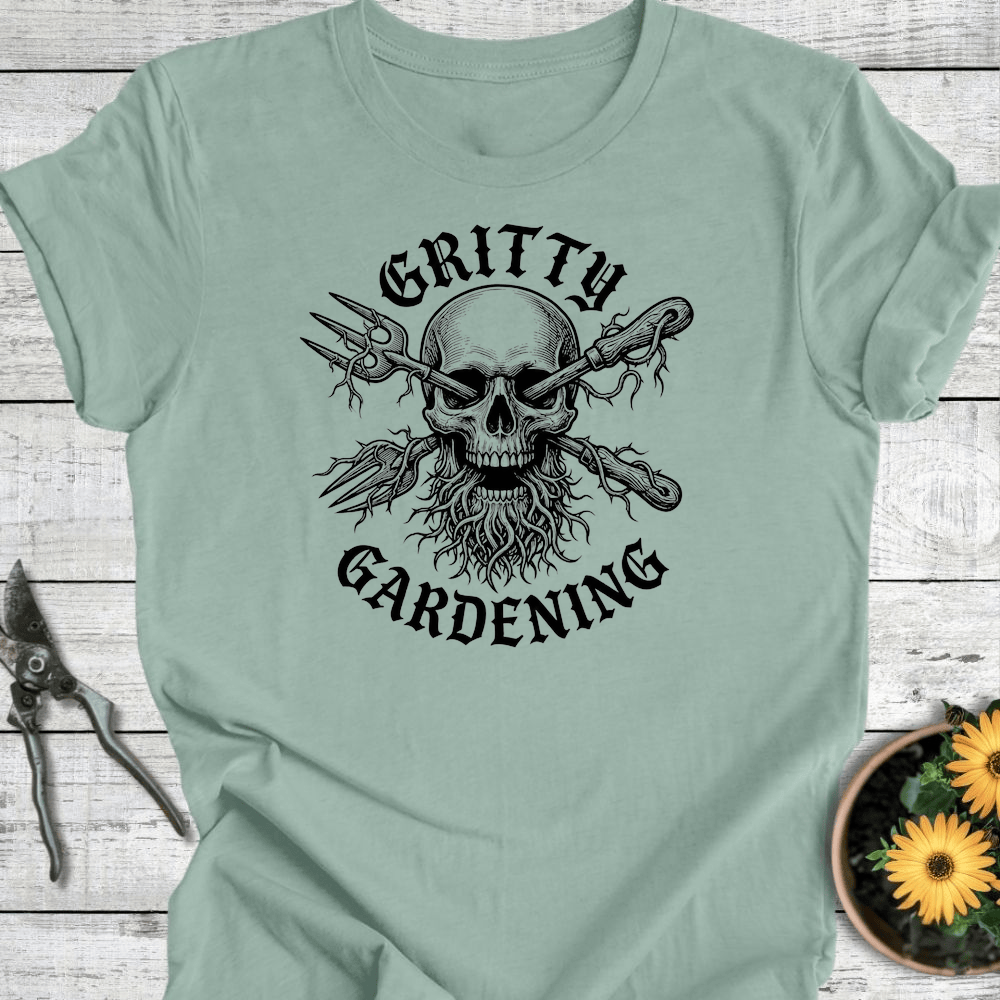 Printify T-Shirt Dusty Blue / S Gritty Gardening T-Shirt