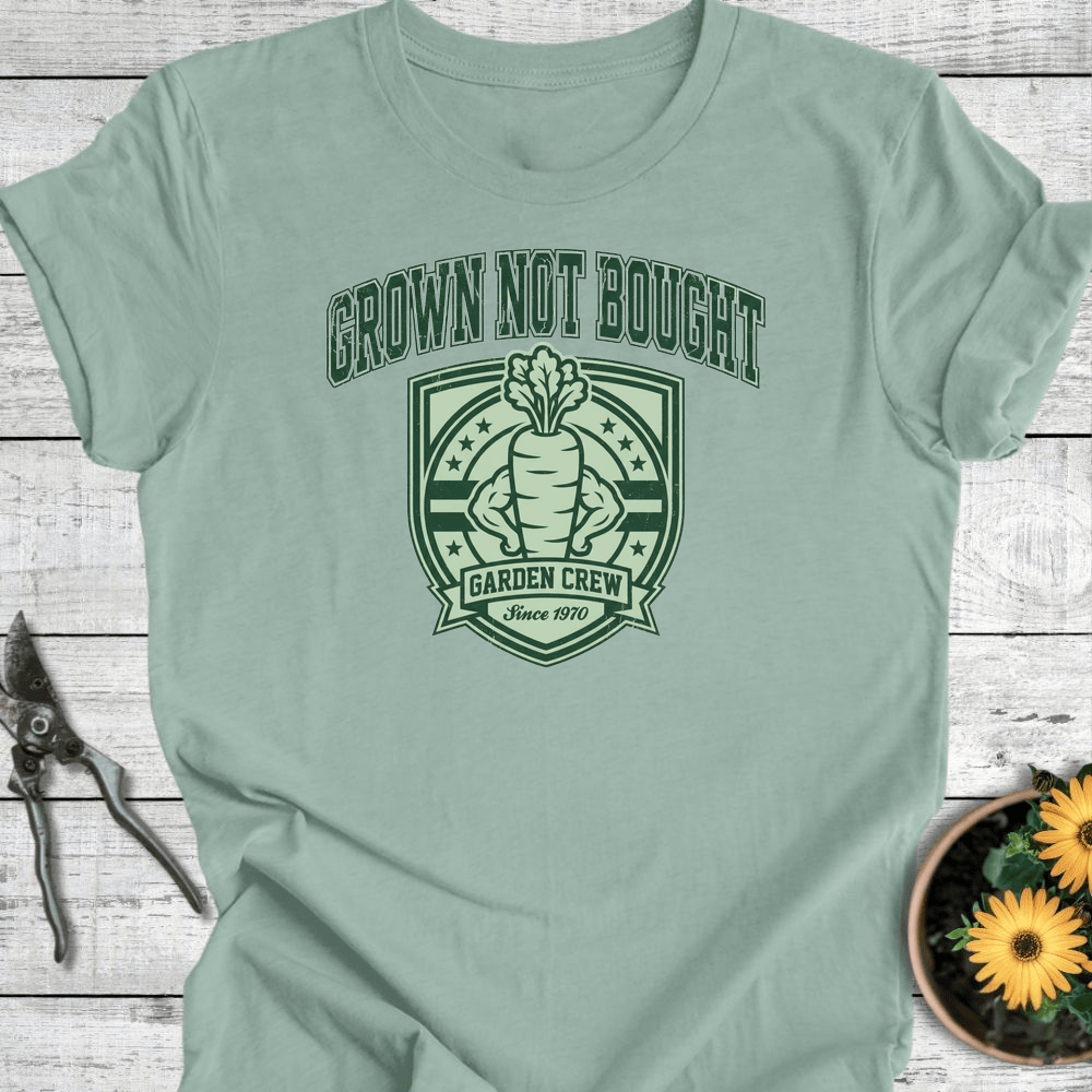 Printify T-Shirt Dusty Blue / S Grown Not Bought T-Shirt
