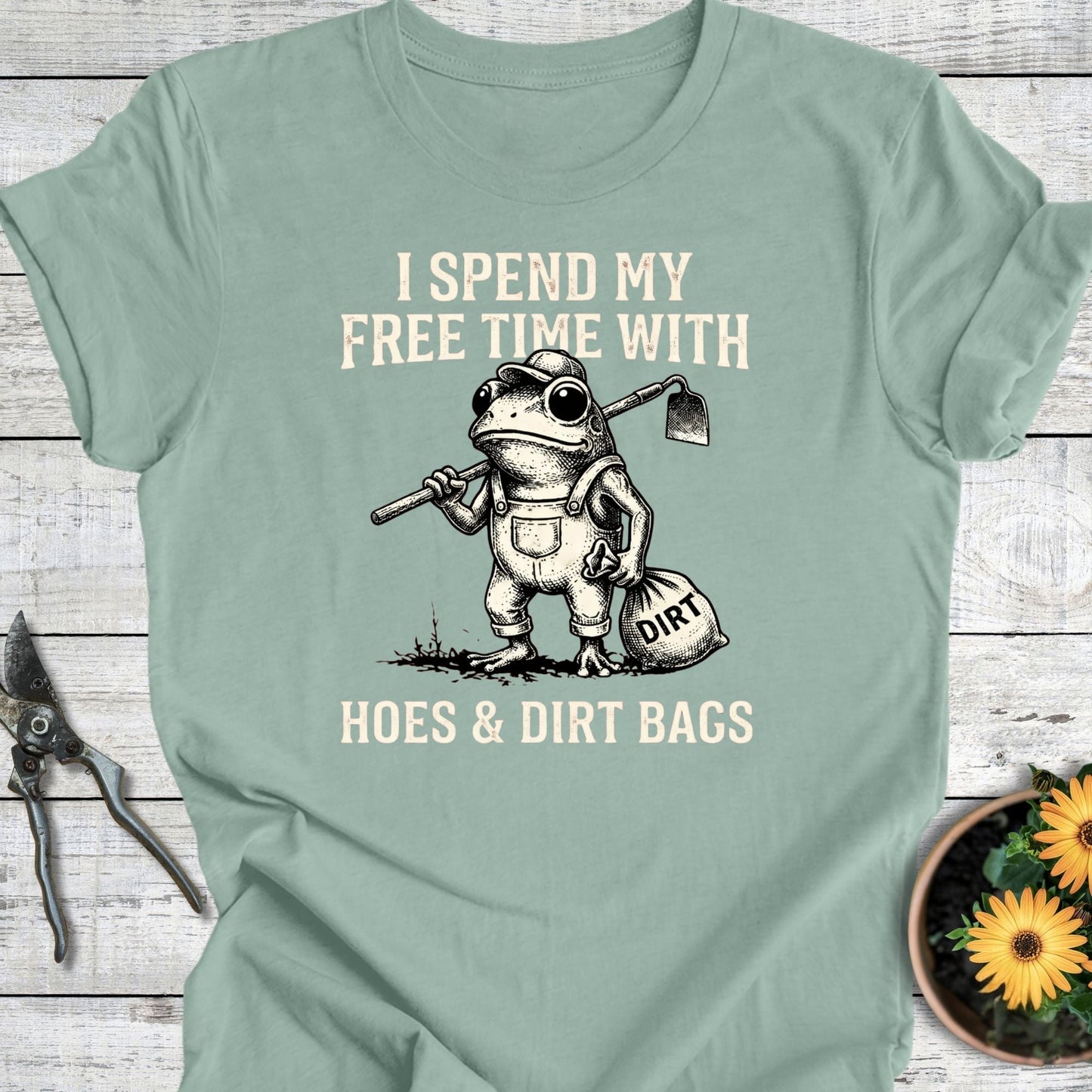 Printify T-Shirt Dusty Blue / S Hoes & Dirt Bags T-Shirt