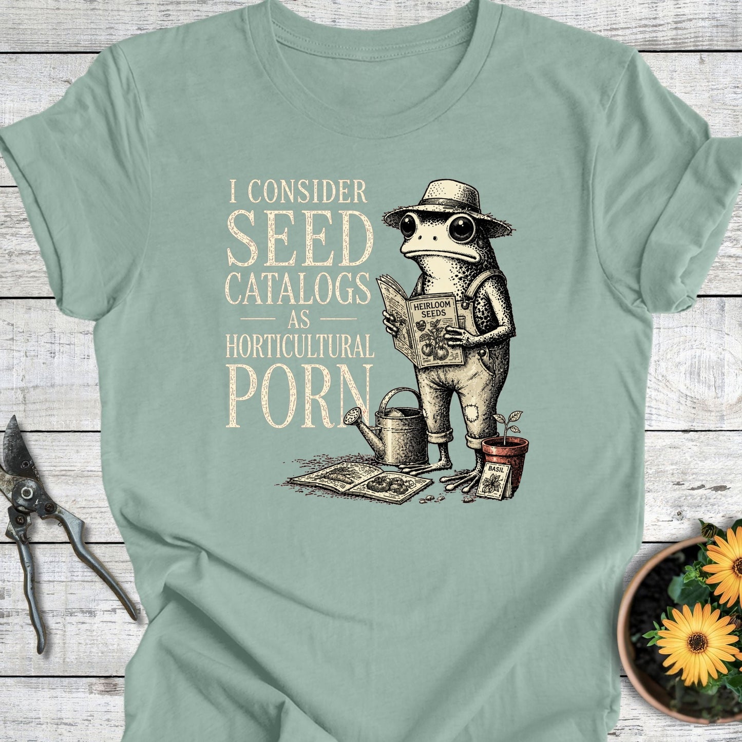 Printify T-Shirt Dusty Blue / S Horticultural Porn II T-Shirt