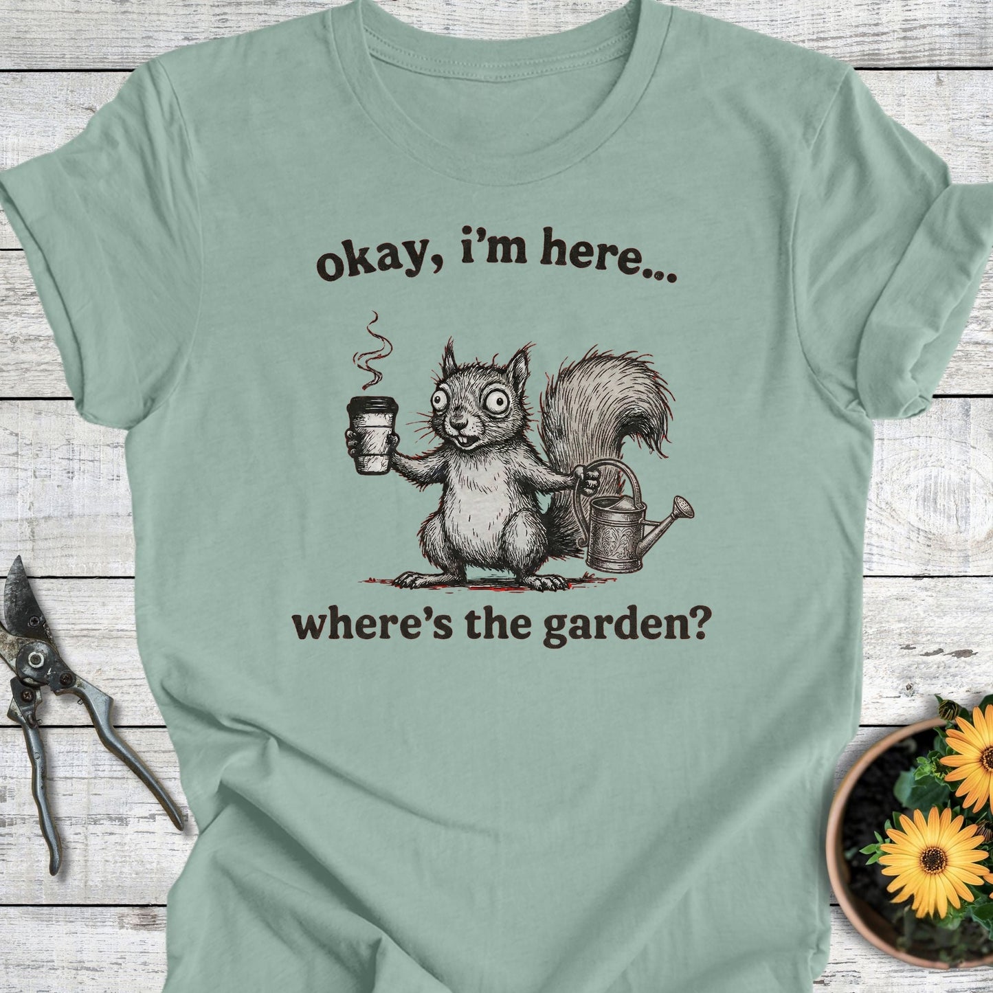 Printify T-Shirt Dusty Blue / S I'm Here T-Shirt