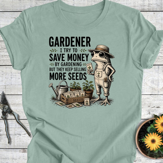 Printify T-Shirt Dusty Blue / S I Try Gardener II T-Shirt