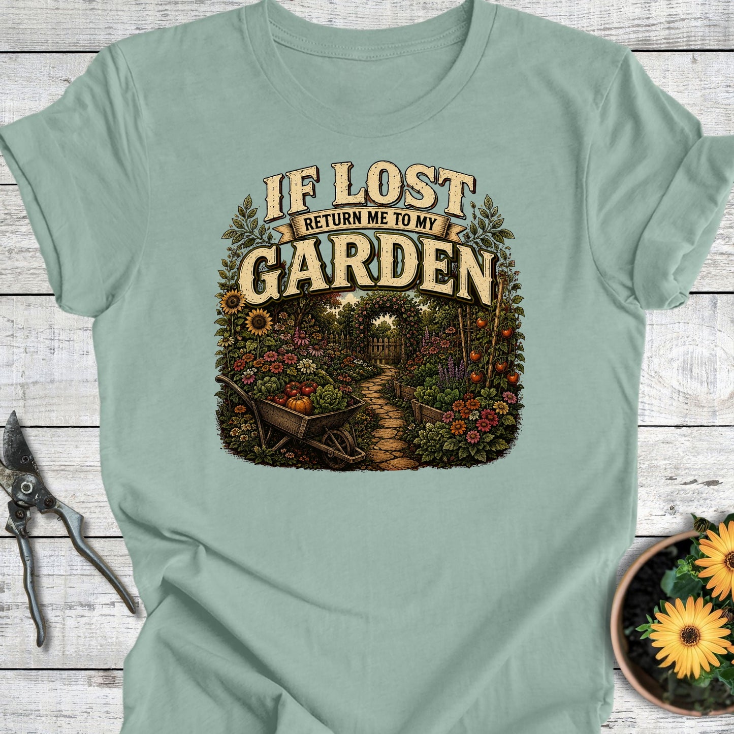 Printify T-Shirt Dusty Blue / S If Lost T-Shirt