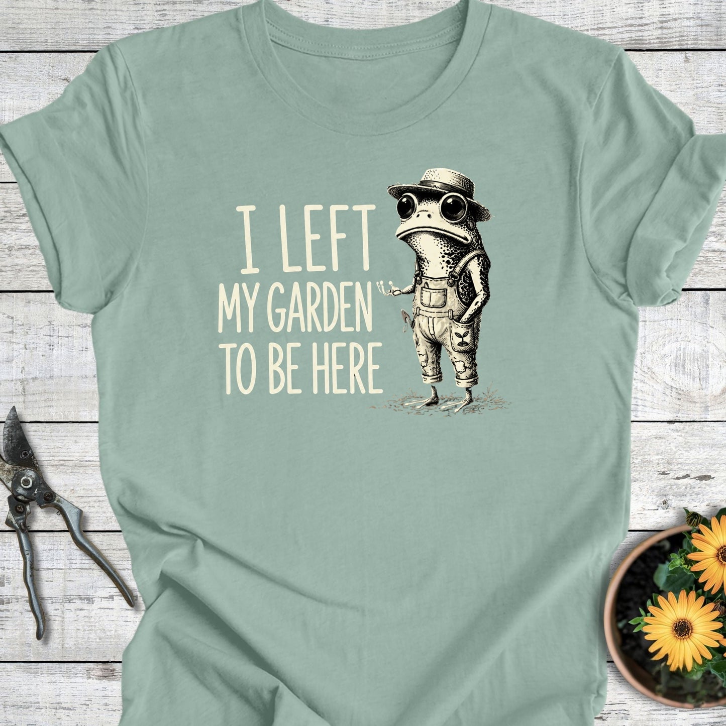 Printify T-Shirt Dusty Blue / S Left My Garden II T-Shirt