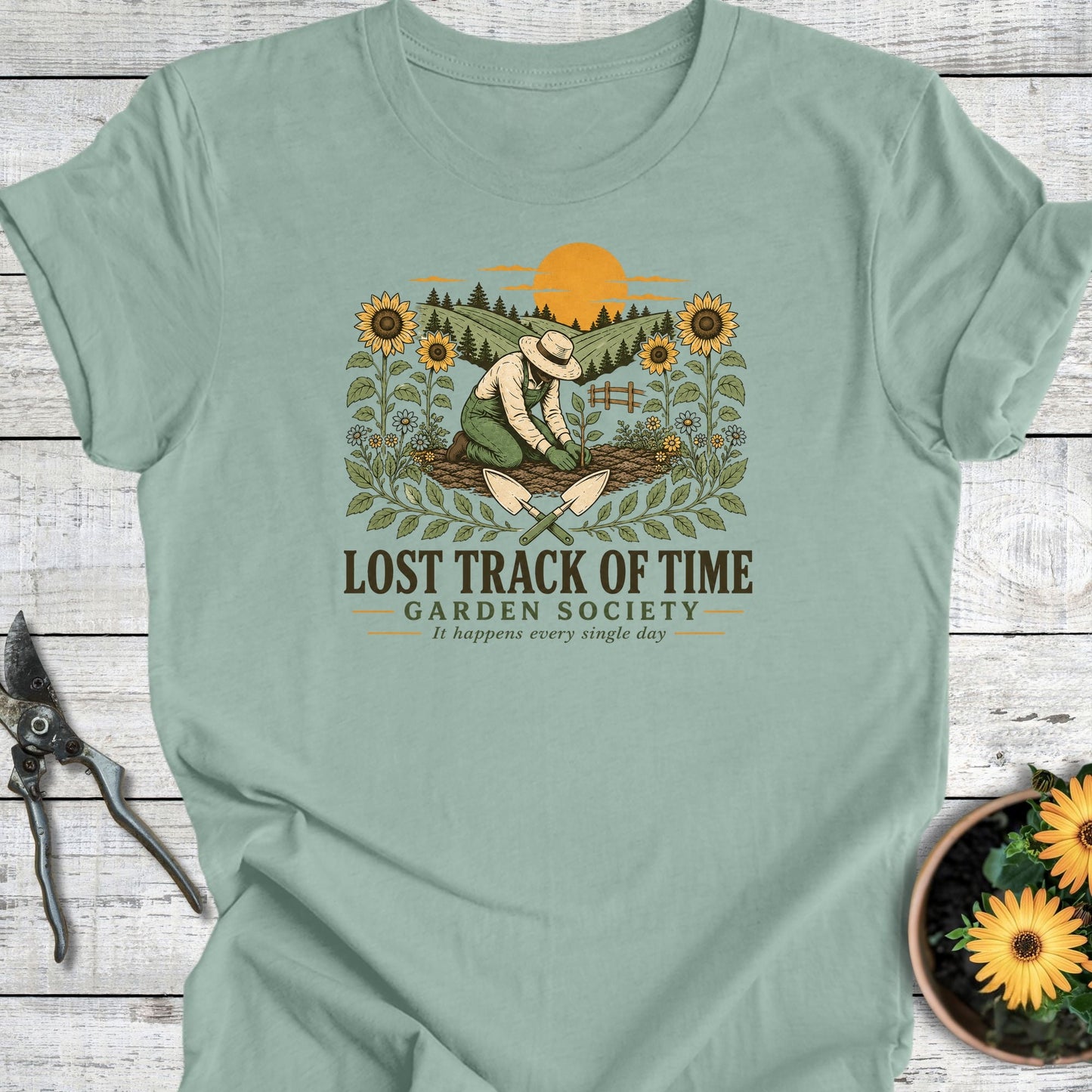 Printify T-Shirt Dusty Blue / S Lost Track T-Shirt