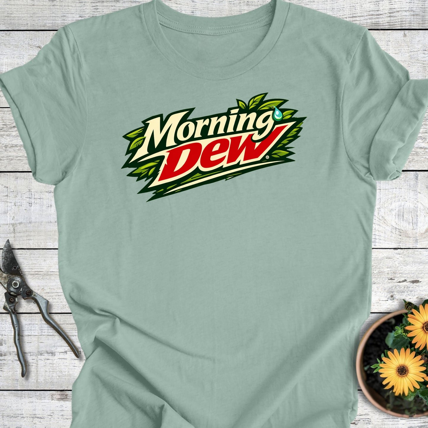 Printify T-Shirt Dusty Blue / S Morning Dew T-Shirt