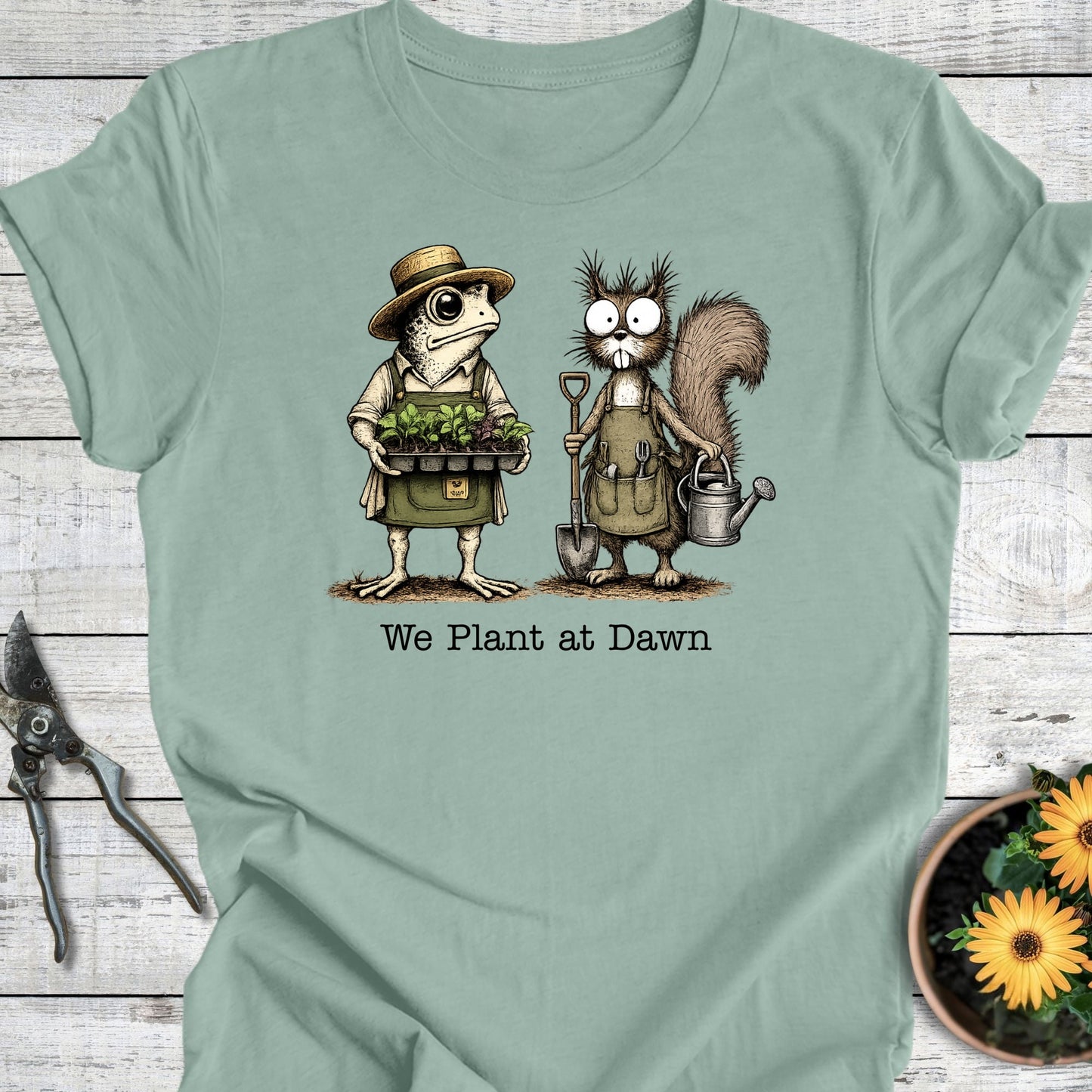 Printify T-Shirt Dusty Blue / S Plant at Dawn III T-Shirt