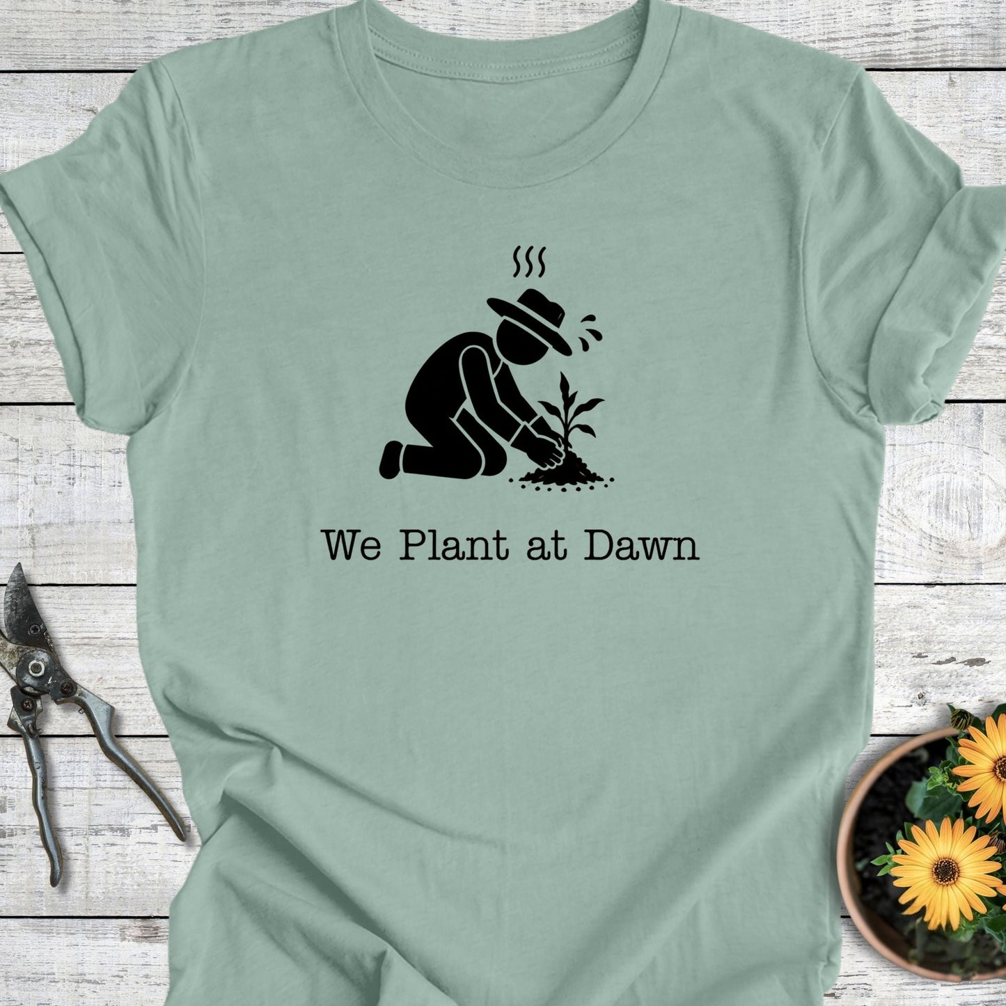 Printify T-Shirt Dusty Blue / S Plant at Dawn IV T-Shirt