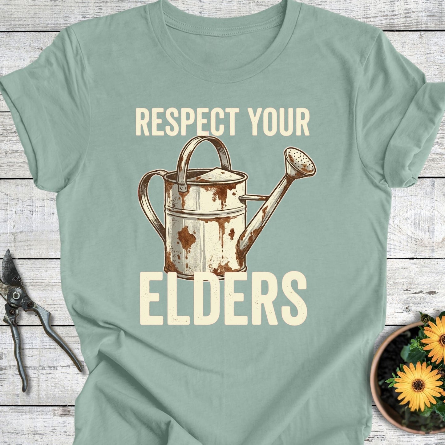 Printify T-Shirt Dusty Blue / S Respect Your Elders T-Shirt