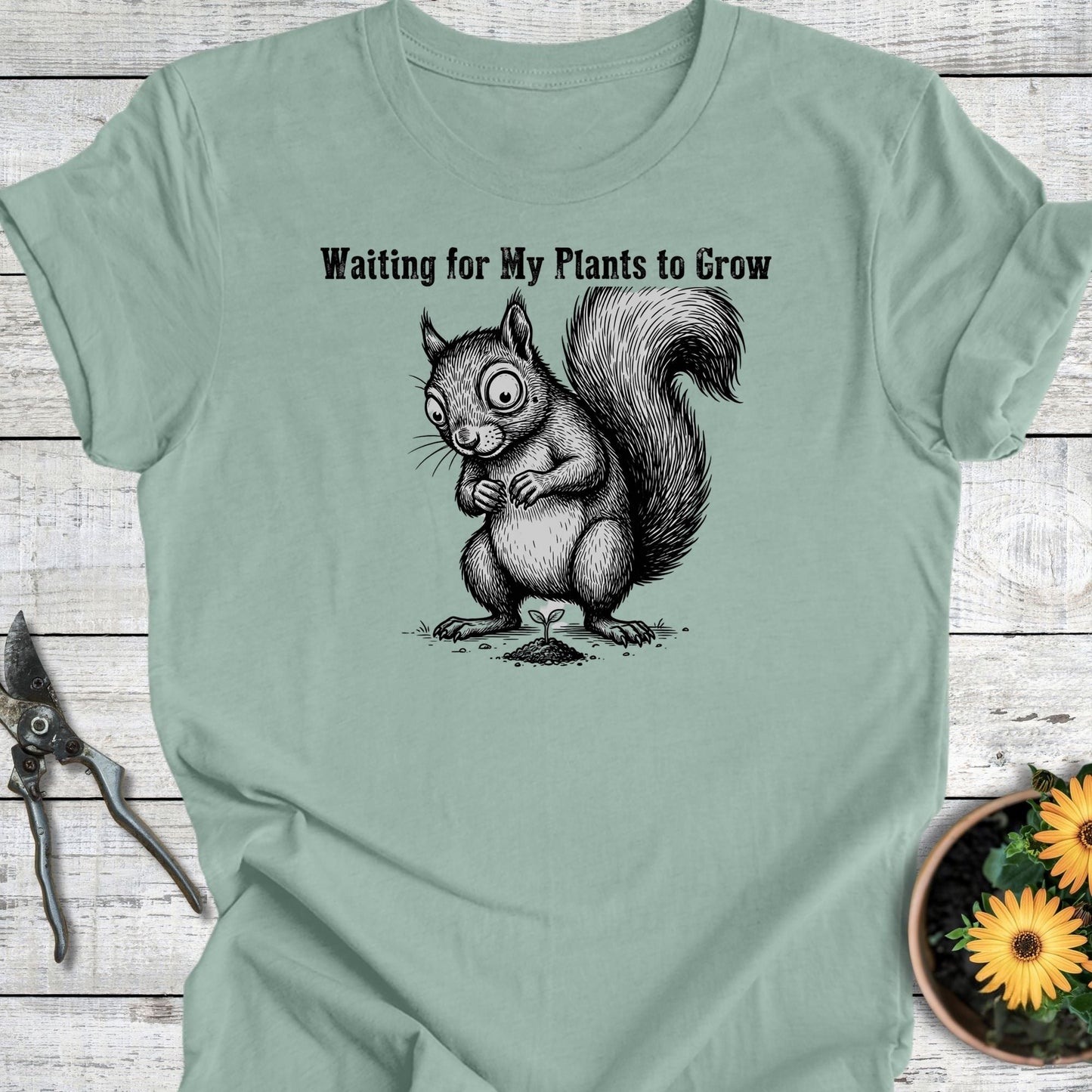 Printify T-Shirt Dusty Blue / S Waiting To Grow T-Shirt