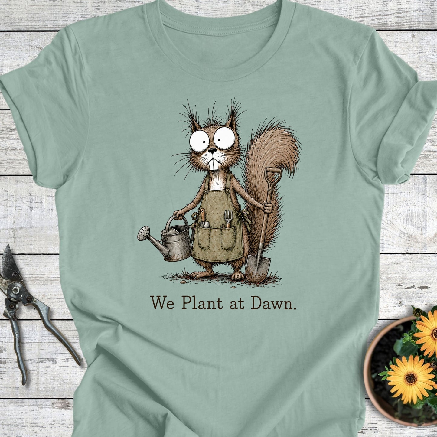 Printify T-Shirt Dusty Blue / S We Plant at Dawn T-Shirt