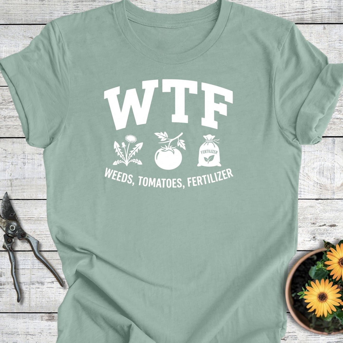 Printify T-Shirt Dusty Blue / S WTF T-Shirt