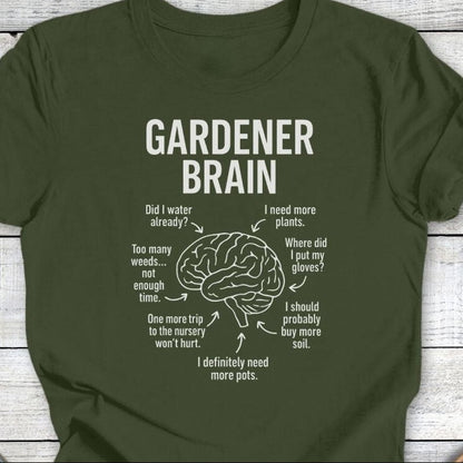 Printify T-Shirt Gardener Brain T-Shirt