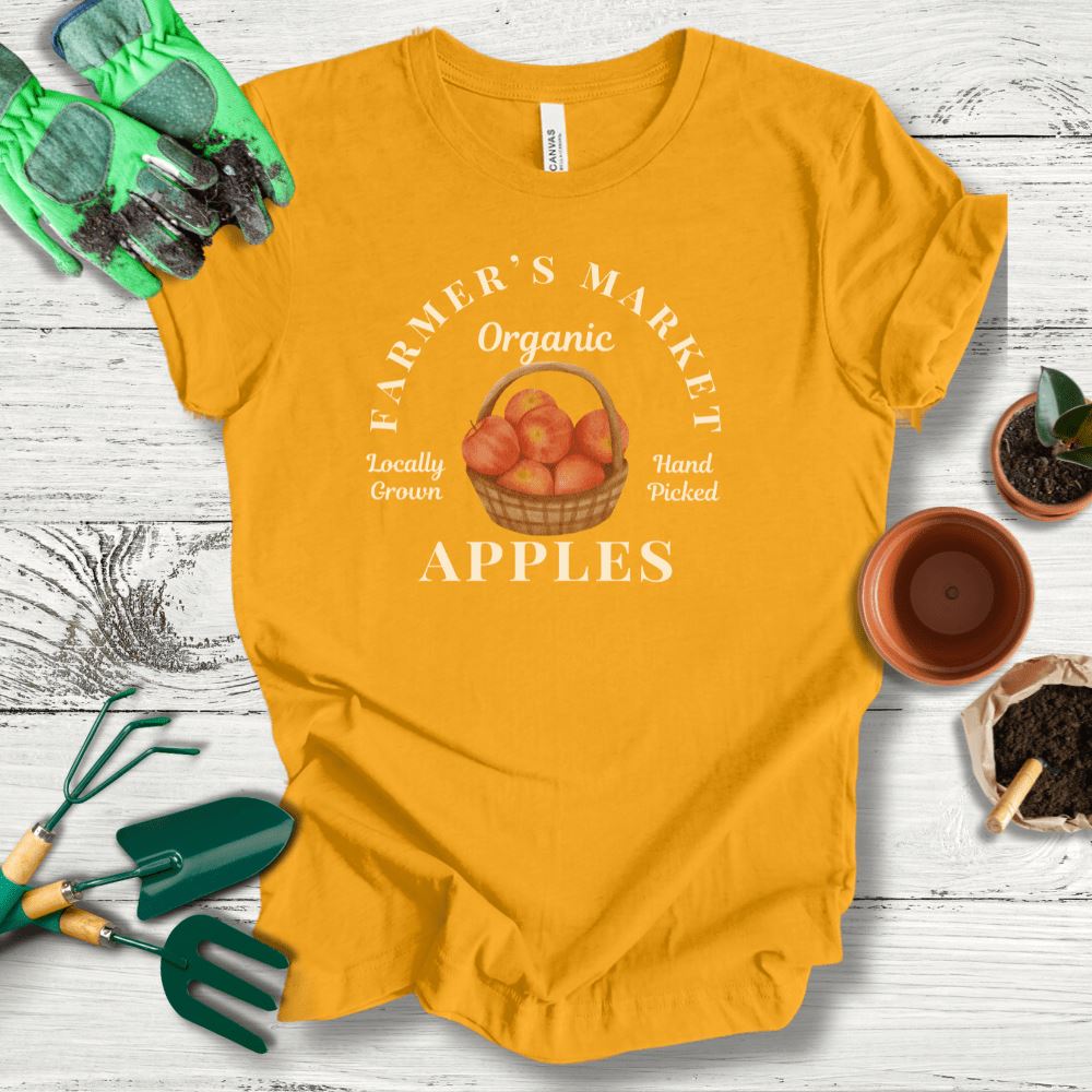 Printify T-Shirt Gold / S Farmer's Market Apples