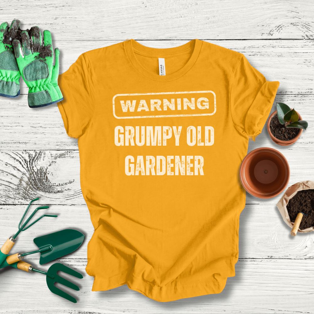 Printify T-Shirt Gold / S Grumpy Gardener T-Shirt