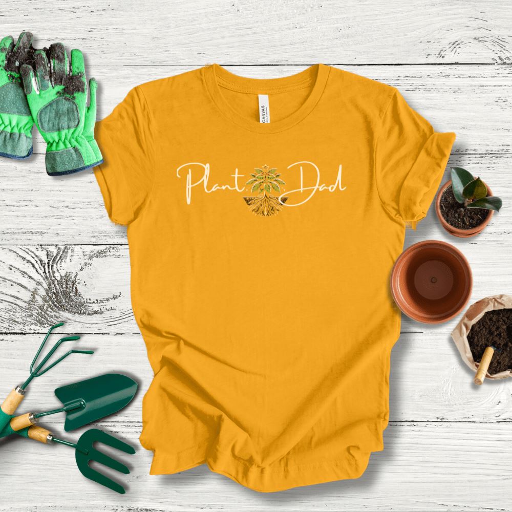 Printify T-Shirt Gold / S Plant Dad T-Shirt