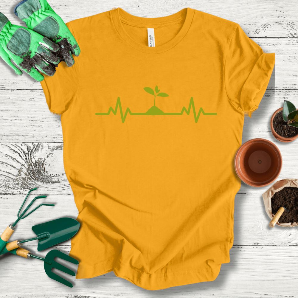 Printify T-Shirt Gold / S Plant Heartbeat