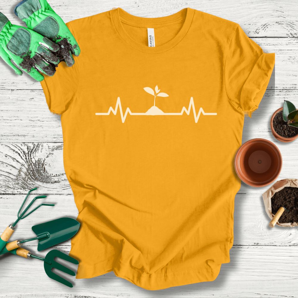 Printify T-Shirt Gold / S Plant Heartbeat