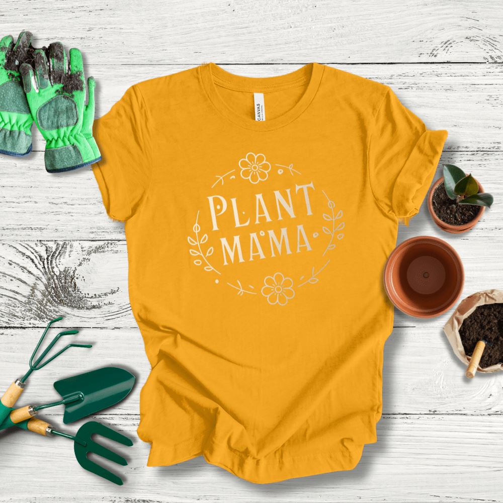 Printify T-Shirt Gold / S Plant Mama T-Shirt