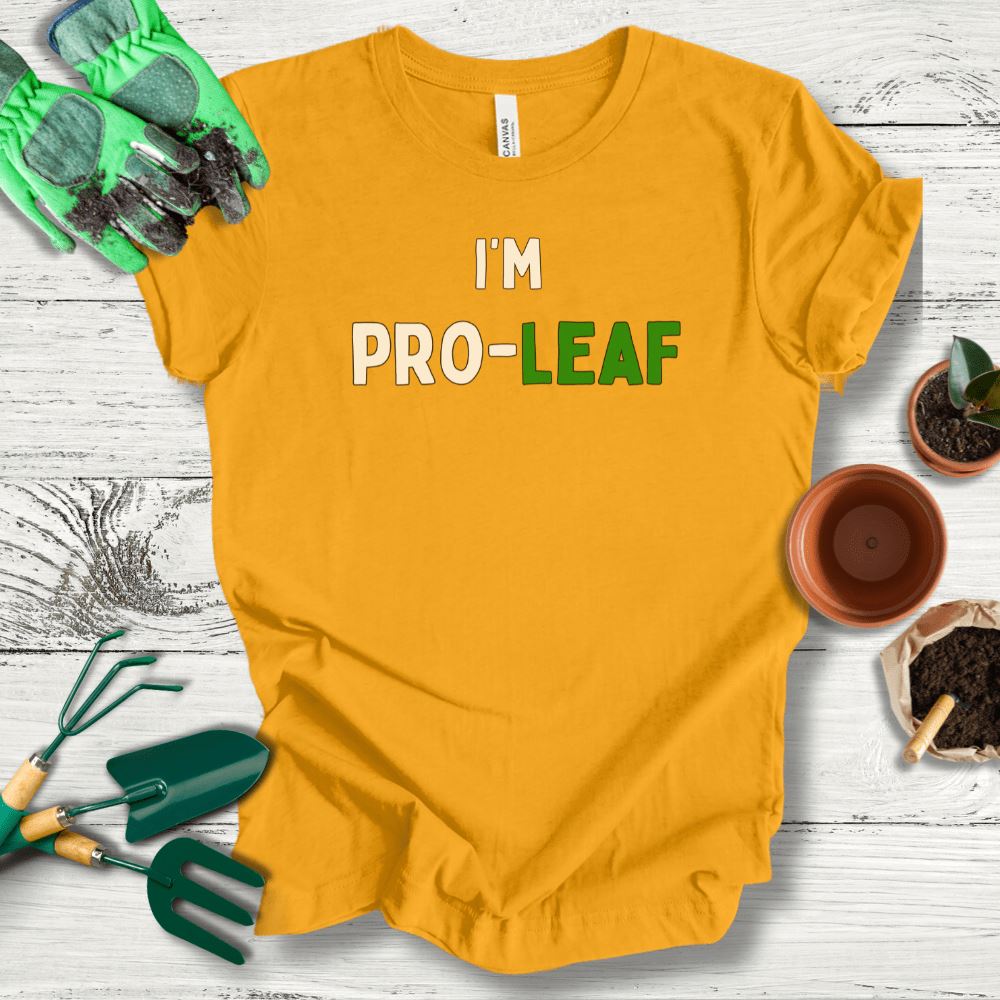 Printify T-Shirt Gold / S Pro-Leaf