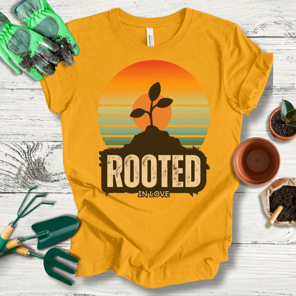 Printify T-Shirt Gold / S Rooted In Love