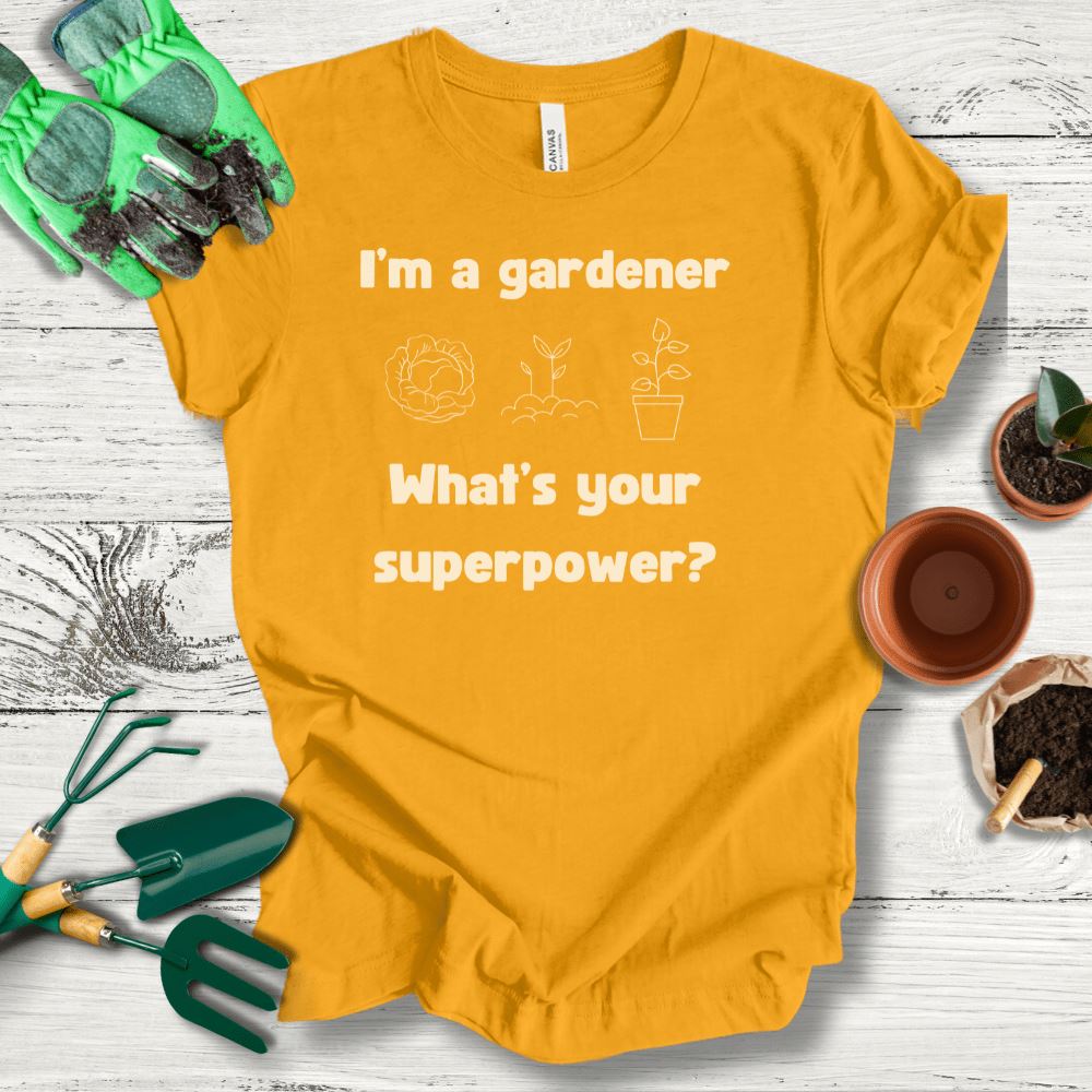 Printify T-Shirt Gold / S What's Your Superpower?