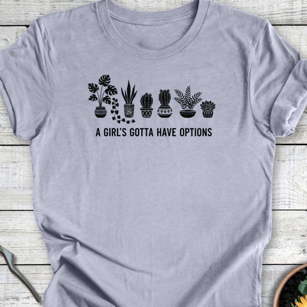 Printify T-Shirt Heather Blue / S Botanical Options T-Shirt